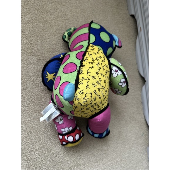 Romero Britto Build A Bear Plush Teddy Bear Brazil Pop Art Limited Edition 2015 - Picture 10 of 13